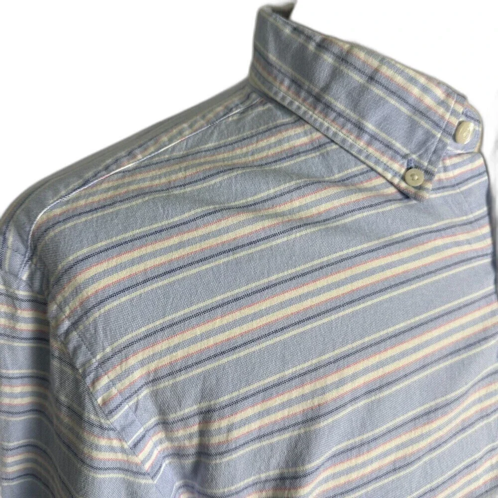 J. Crew Slim Button Down Long Sleeve Shirt, Size L, Blue Pink 100% Cotton 2/$25